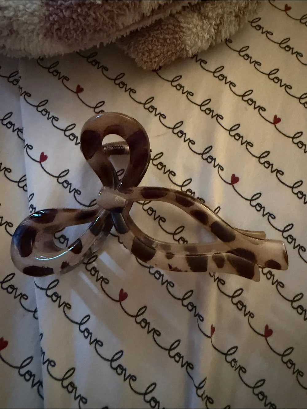 American Eagle Outfitters Bow Clip Brown and Cream